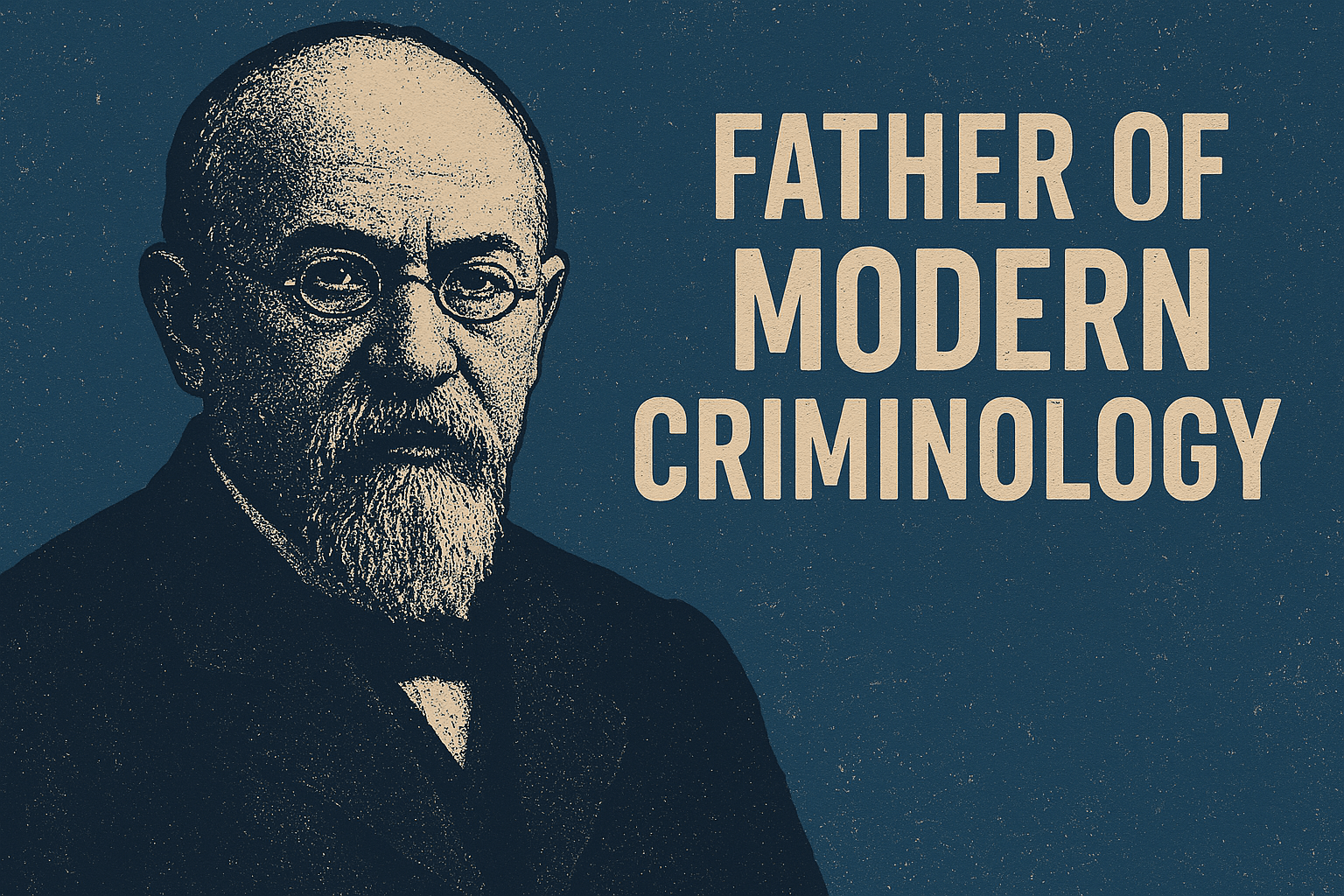 A classic portrait of Cesare Lombroso, the father of modern criminology
