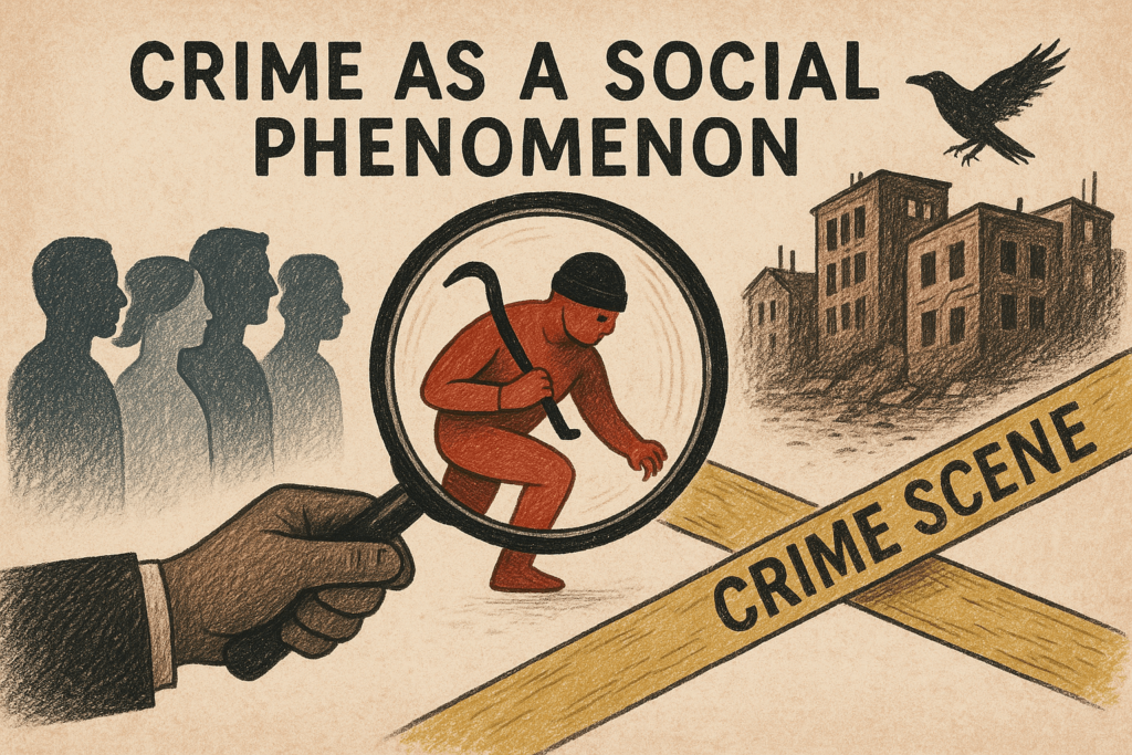 Illustration showing the social roots of crime in urban environments