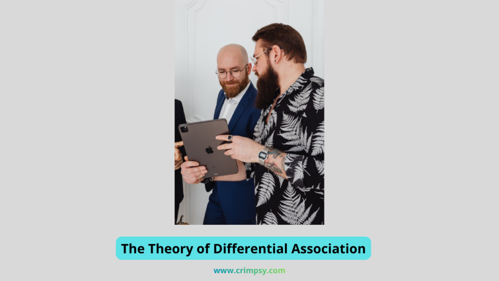 An image illustrating the theory of differential association by thinker Edwin Sutherland