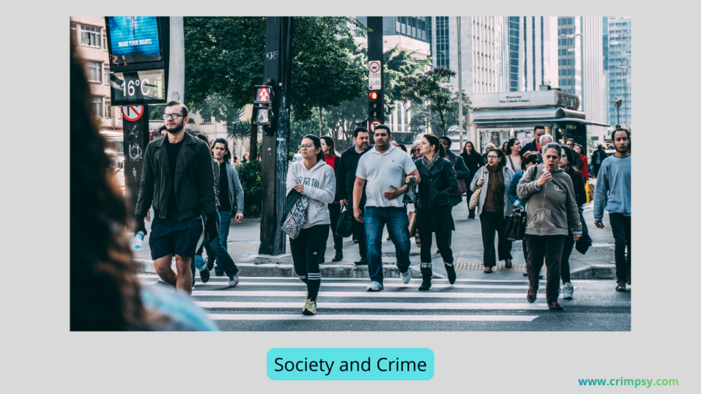 This image illustrates that crime is a social phenomenon.